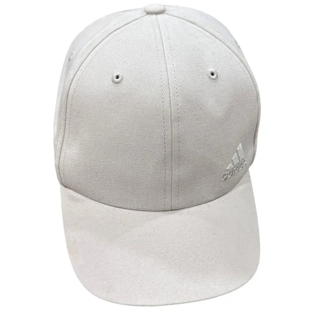 Adidas Baseball Cap Men OSFM Beige Adjustable Strapback Minimalist Aesthetic